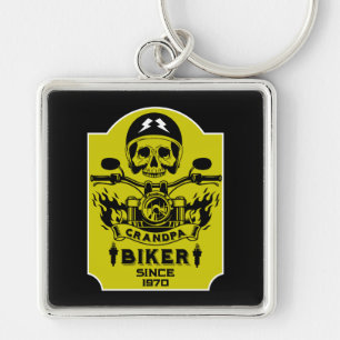Grandpa Motorradfahrer Schlüsselanhänger