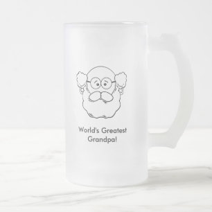 Grandpa_Mug2 (personifizieren Sie) Mattglas Bierglas
