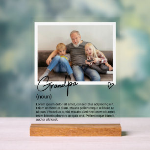 Grandpa Photo et Noun Description personnalisée