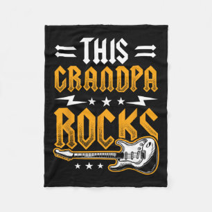 Grandpa Rocks Vater Guitar Fleecedecke