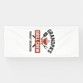 Grandpa’s Grill Crew | Family BBQ Reunion Shirt Banner