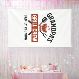 Grandpa’s Grill Crew | Family BBQ Reunion Shirt Banner