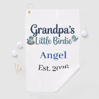 Grandpa’s Little Birdie Baby Keepsake Golf Ball Golfhandtuch