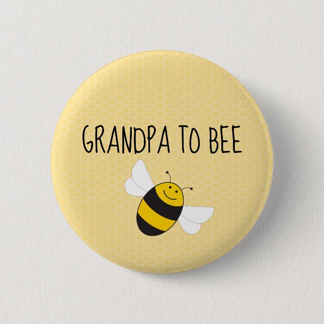 Grandpa to bee button for baby shower (Vorderseite)