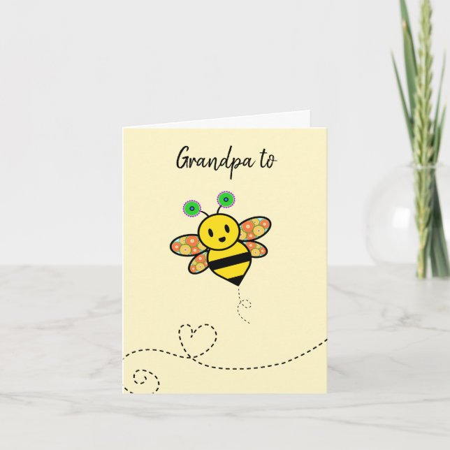 Grandpa to Bee Herzlichen Glückwunsch zu Ihrer glü Karte (Vorderseite)
