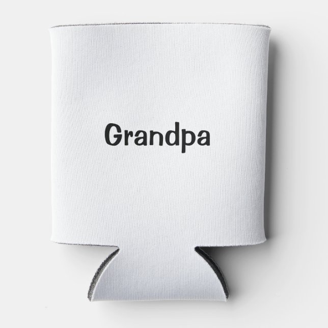 Grandpa White Insulated Can Cooler Dosenkühler (Vorderseite)