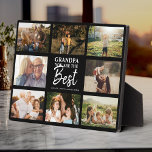 Grandpa You are the Best Modern Photo Collage Fotoplatte<br><div class="desc">Grandpa you are the Best! Modern photo collage with space for 8 family pictures surrounding trendy script typography with your personalized names make for a unique keepsake gift!</div>