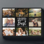 Grandpa You are the Best Modern Photo Collage Fotoplatte<br><div class="desc">Grandpa you are the Best! Modern photo collage with space for 8 family pictures surrounding trendy script typography with your personalized names make for a unique keepsake gift!</div>