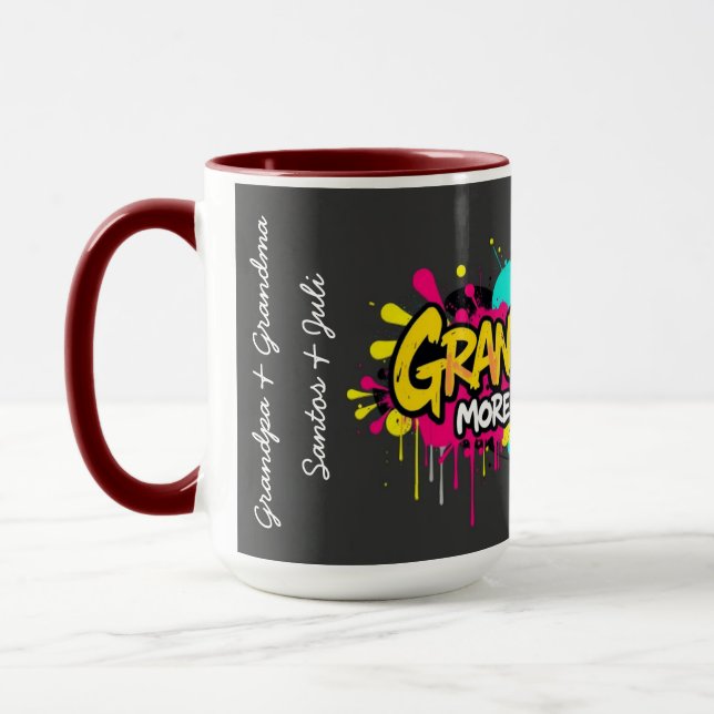 Grandparent Graffit - personalized Grandparent Day Tasse (Links)
