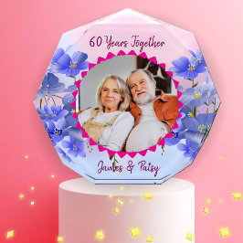Grandparents 60th Diamond Anniversary Floral Gift Fotoblock