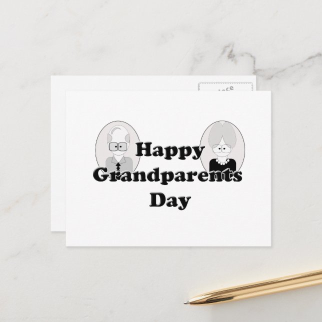 Grandparents Day - Couple Postkarte (Vorderseite/Rückseite Beispiel)