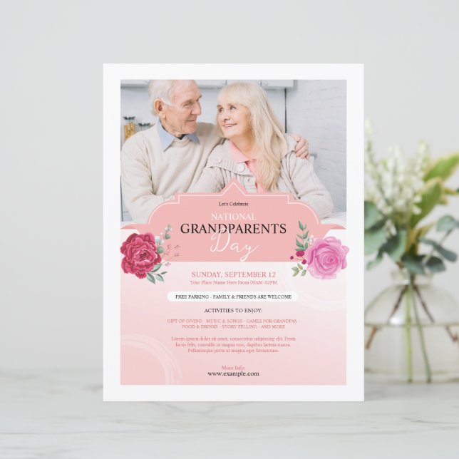 Grandparents Day Event Flyer (Debout devant)