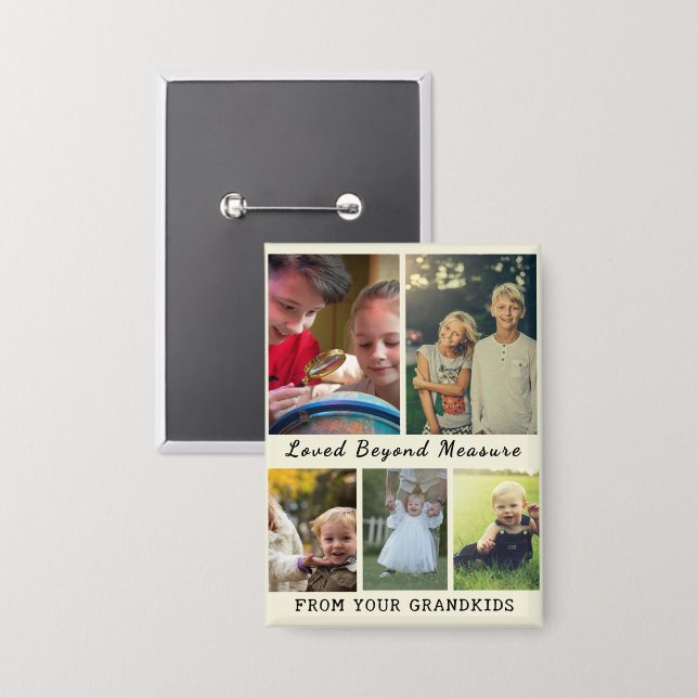 Grandparents Day – Loved Beyond Measure Button (Vorderseite/Rückseite)