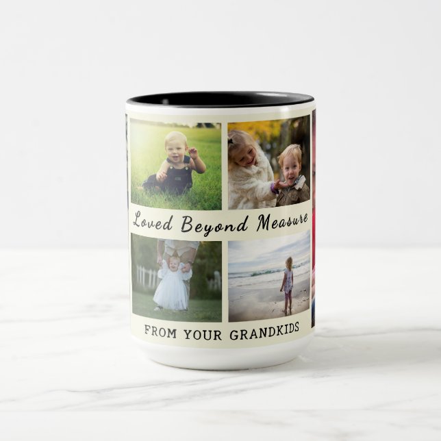 Grandparents Day Mug – Loved Beyond Measure  Tasse (Zentrum)