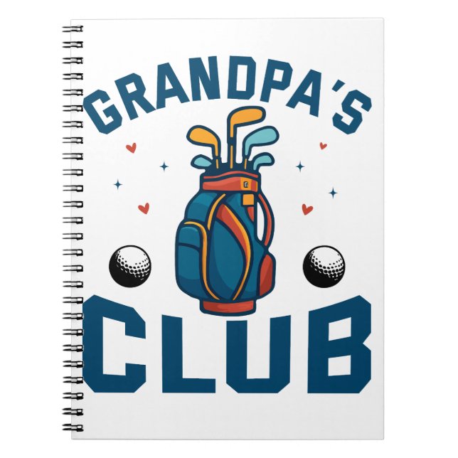Grandpas Golf Club-Geschenk Funny Notizblock (Vorderseite)