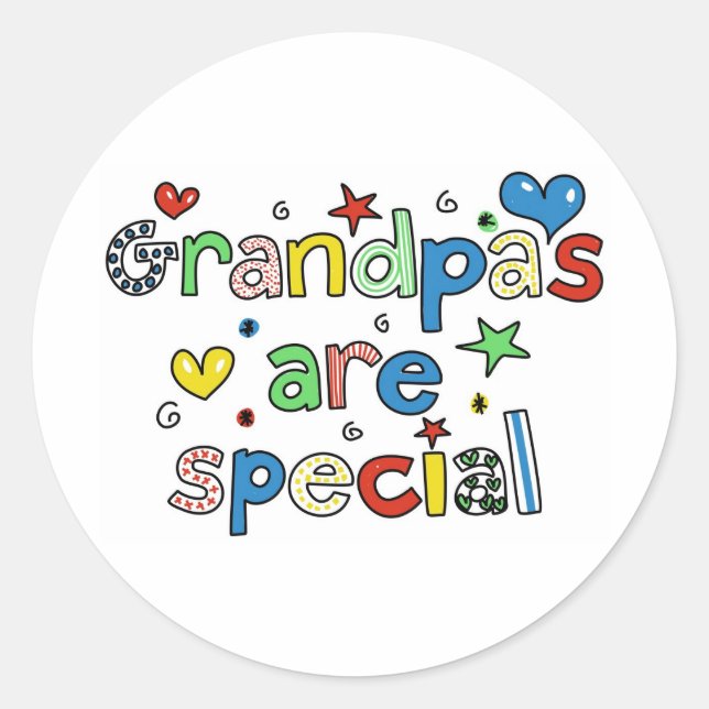 Grandpas sind besondere runder aufkleber (Vorderseite)