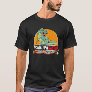 GRANDPASAURUS T Rex Dinosaur Grandpa Saurus Birthd T-Shirt