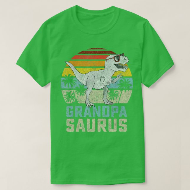 Grandpasaurus T Rex Dinosaur Grandpa Saurus Famili T-Shirt (Design vorne)