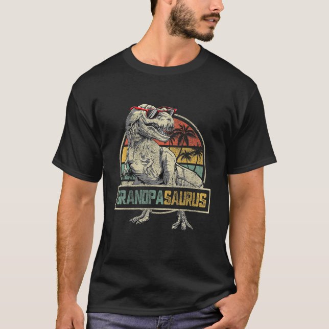 Grandpasaurus T Rex Dinosaur Grandpa Saurus Famili T-Shirt (Vorderseite)