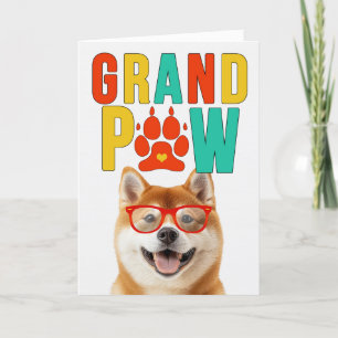 GrandPAW Akita GrandDOG Großeltern Day Feiertagskarte