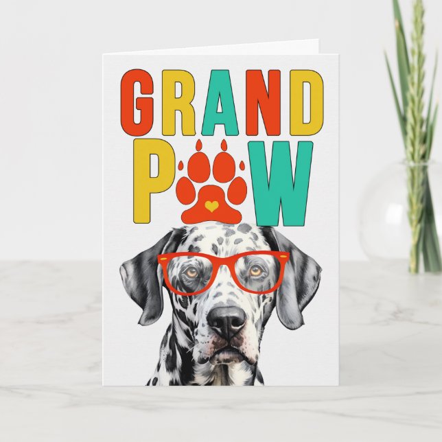 GrandPAW Dalmatiner GrandDOG Großeltern Day Feiertagskarte (Vorderseite)