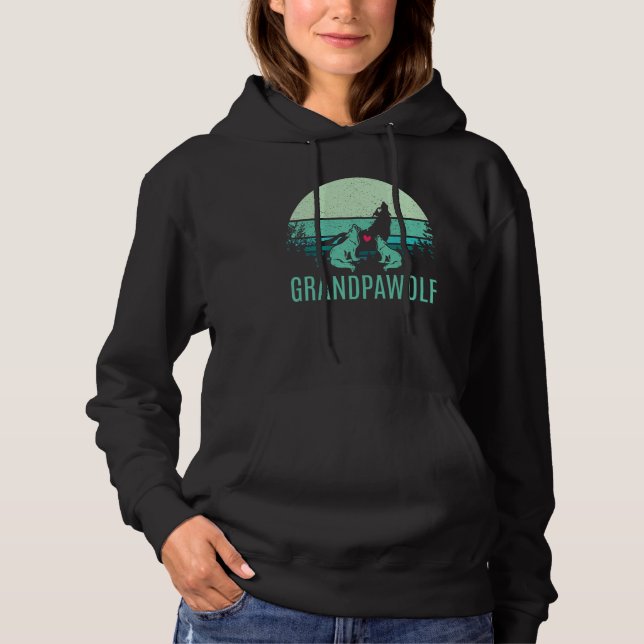 grandpawolf for  dad Grandpa wolf & wolves Fathers Hoodie (Vorderseite)
