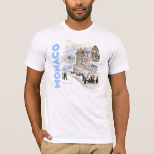 Grandprixde Monaco 1937 - blauer Text T-Shirt