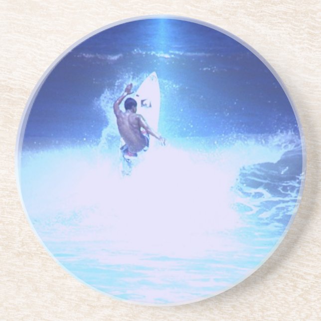 Grands dessous de verre surfants de vagues (Devant)