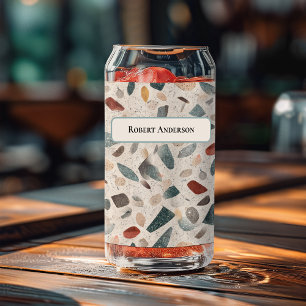 Grands éclats de verre rétro motif Terrazzo Peut e