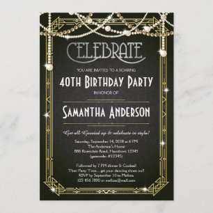 Grands invitation d'anniversaire de