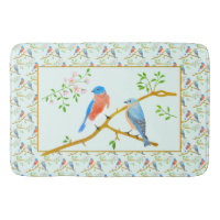 Grands & Petits Merles Bleus Grand Tapis de Bain