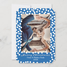 Grands points de neige sur Nebulas bleu, carte de 