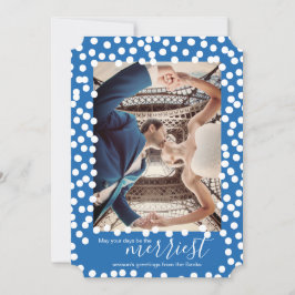 Grands points de neige sur Nebulas bleu, carte de 