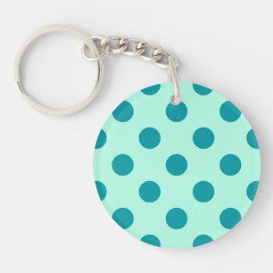 Grands points rétro - aqua et turquoise