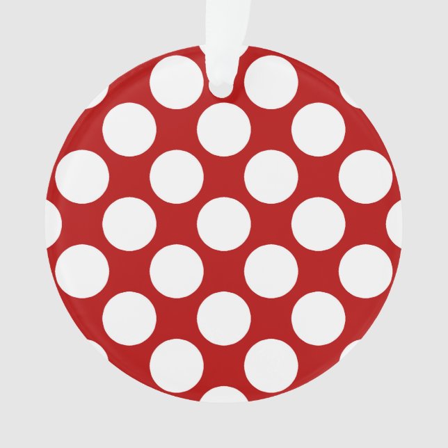 Grands points rétro - blanc et rouge (devant)