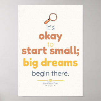 Grands rêves | Affiche d'affirmation pour enfants