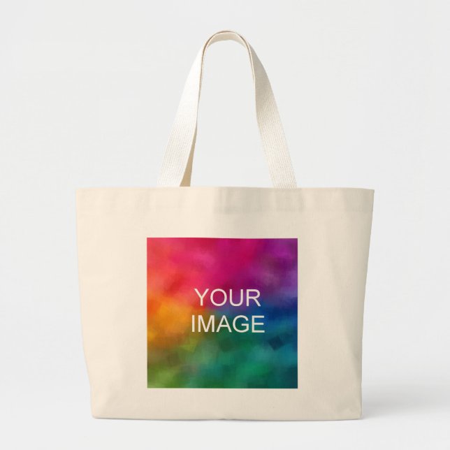 Grands Sacs fourre-tout Votre Image Logo Photo Ici (Devant)
