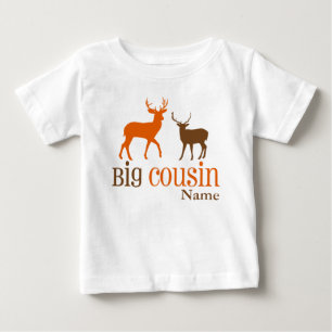 Grands T-shirt personnalisé de cousin par cerfs