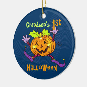 Grandson 1. Halloween glücklicher Kürbis Keramik Ornament
