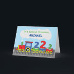 Grandson 2. Geburtstag farbenfroher Zug auf Schien Karte<br><div class="desc">Choo-Choo... . Platz für diesen farbenfrohen Zug, der auf dem Weg ist, Ihren Enkel zu begrüßen und eine lustige Geburtstagsbotschaft zu bringen, sobald er seinen 2. Geburtstag in Kürze feiert. Sie sollten also besser schon jetzt Ihre Kopie dieses Exemplars bestellen! Oh, haben wir vergessen zu sagen, dass das eine anpassbare...</div>