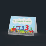 Grandson 3. Geburtstag farbenfroher Zug auf Schien Karte<br><div class="desc">Fügen Sie die Kernfarbe zu einem bereits farbenfrohen und lustigen Tag hinzu. Seien Sie bereit mit dieser Karte und geben Sie dies Ihrem Liebsten Enkel bei der Feier seines 3. Geburtstags,  das Ereignis früher. Er wird auf jeden Fall Liebe,  den Spaß Gruß dieser Karte bringt.</div>