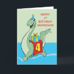 Grandson, 4. Geburtstag Dinosaurier Karte<br><div class="desc">Das ist eine Karte,  die zweifellos so viel Freude für Ihren Enkel bringen wird,  wenn er das zum 4. Geburtstag bekommt. Vergewissern Sie sich,  dass er das bekommt,  indem er jetzt eine Kopie bestellt!</div>