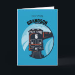 Grandson 5th Birthday Train, Little Boy, Blue Karte<br><div class="desc">Ein kleiner Junge hat dein Leben fünf Jahre lang viel glücklicher gemacht. Wünschen Sie Ihrem Enkel einen guten 5. Geburtstag mit diesem niedlichen Zug auf blauem Hintergrund mit der Nummer 5 auf der Vorderseite.</div>