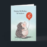 Grandson 6. Geburtstag Niedlicher Igel mit Ballon Karte<br><div class="desc">Die Zeit des Jahres,  in der du Enkel seinen Geburtstag feiert,  ist kurz vor der Tür. Die Nummer sechs kann auf dem roten Ballon auf dem Cover dieser Karte zu sehen sein Alter,  sobald er feiert. Wenn du ihn mit dieser Karte will,  dann solltest du heute dein Exemplar bestellen!</div>