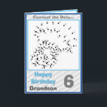 Grandson 6. Geburtstag-Puzzle-Karte Karte<br><div class="desc">Grandson 6. Geburtstag Puzzle Card. Eine einzigartige und lustige Karte, die eine Verbindung der Punkte-Puzzle auf der Vorderseite der Karte hat, ist ein Bild eines kleinen Jungen und einen Fallschirm-Ballon. Ändern Sie das Alter auf der Kartenvorderseite. Es wird empfohlen, MATTE FINISH zu kaufen, damit es einfach ist, das Puzzle zeichnen....</div>