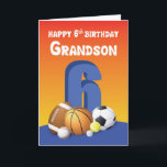 Grandson 6. Geburtstagssportbälle Karte<br><div class="desc">Sie sollten diese Karte heute besser bekommen,  um Ihrem lieben Enkel zu geben,  wenn er bald 6 Jahre alt wird. Innen ist eine lustige Nachricht,  die sicherlich seinen Tag mehr Spaß machen wird. Die Sportbälle auf der Vorderseite werden den Sportliebhaber in ihm sicherlich glücklicher machen.</div>