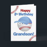 Grandson 8. Geburtstag Funny Baseball Face Karte<br><div class="desc">Nehmen Sie an der Geburtstagsliga der Champions mit unserer Baseball-Themenkarte zum achten Geburtstag teil. Die aufspringenden Buchstaben und der Baseballcharakter sorgen für eine Touch Spaß. Feiern Sie einen Zuhause-Lauf der Freude mit einer besonderen Insider-Botschaft,  die mit Ihrem achtjährigen Stern groß wird!</div>
