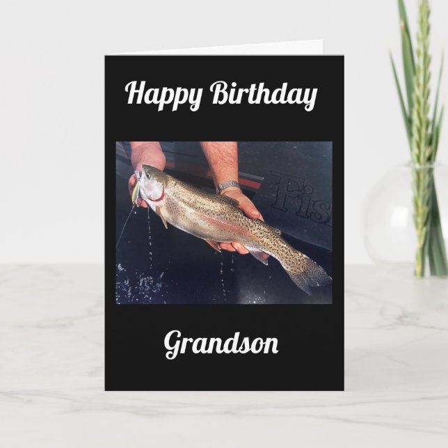 **GRANDSON** AM GEBURTSTAG KARTE (Vorderseite)