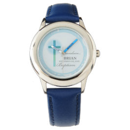 Grandson Baptisk Blue Lace Personalisiert Armbanduhr
