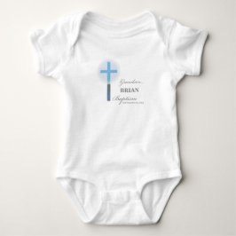 Grandson Baptisk Blue Lace Personalisiert Baby Strampler